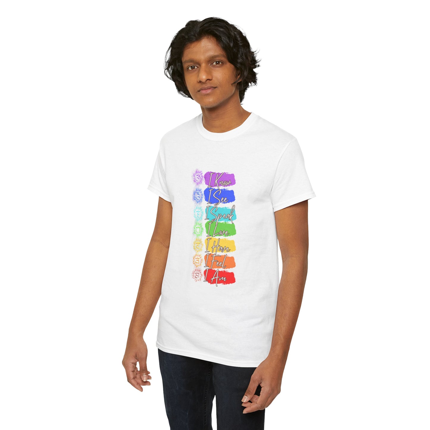 Unisex Heavy Cotton Tee- 7 chakra