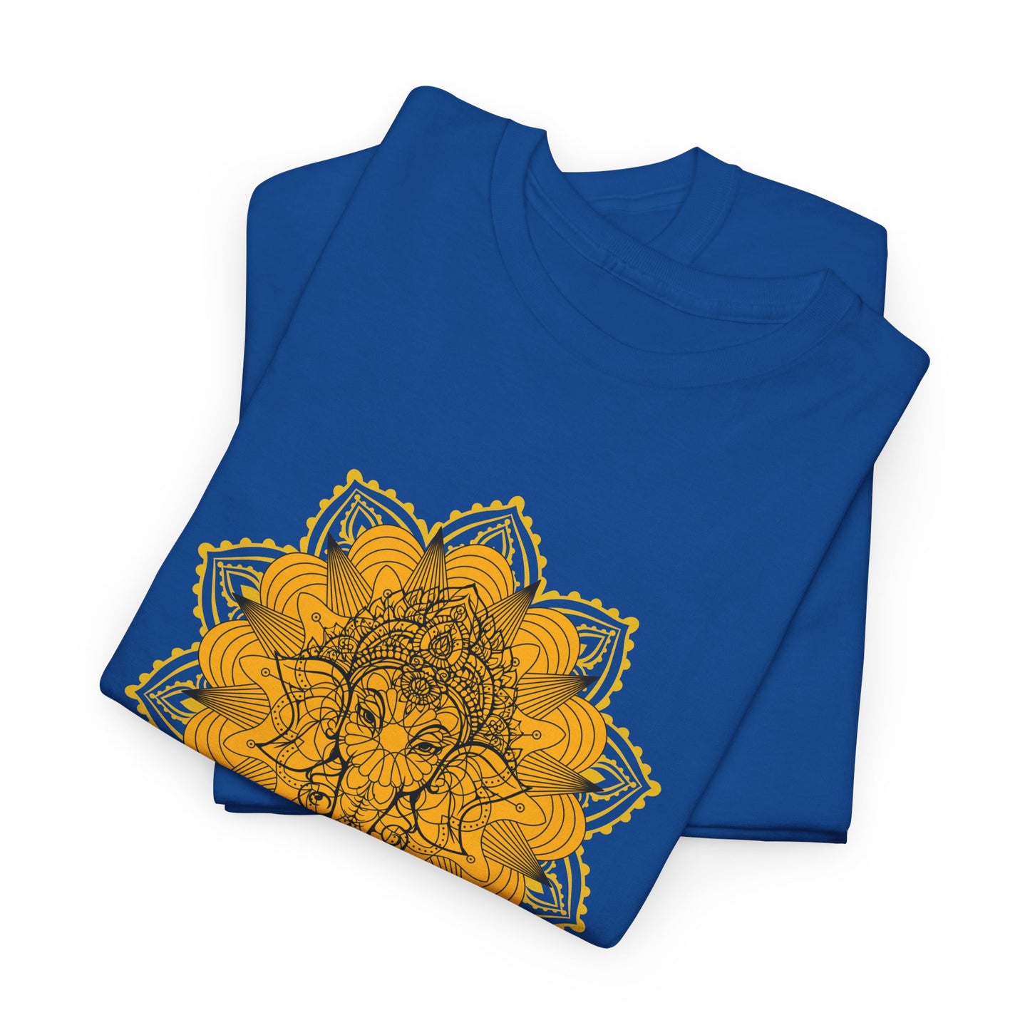 Unisex Heavy Cotton Tee-Ganesha Mandala