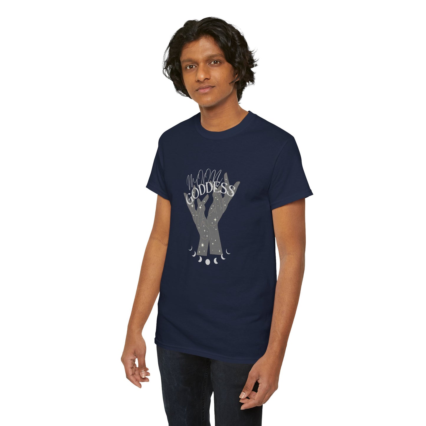 Unisex Heavy Cotton Tee-Moon Goddess 2
