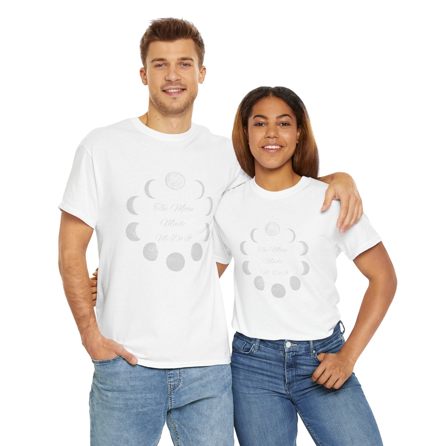 Unisex Heavy Cotton Tee-The Moon Made Me Do It
