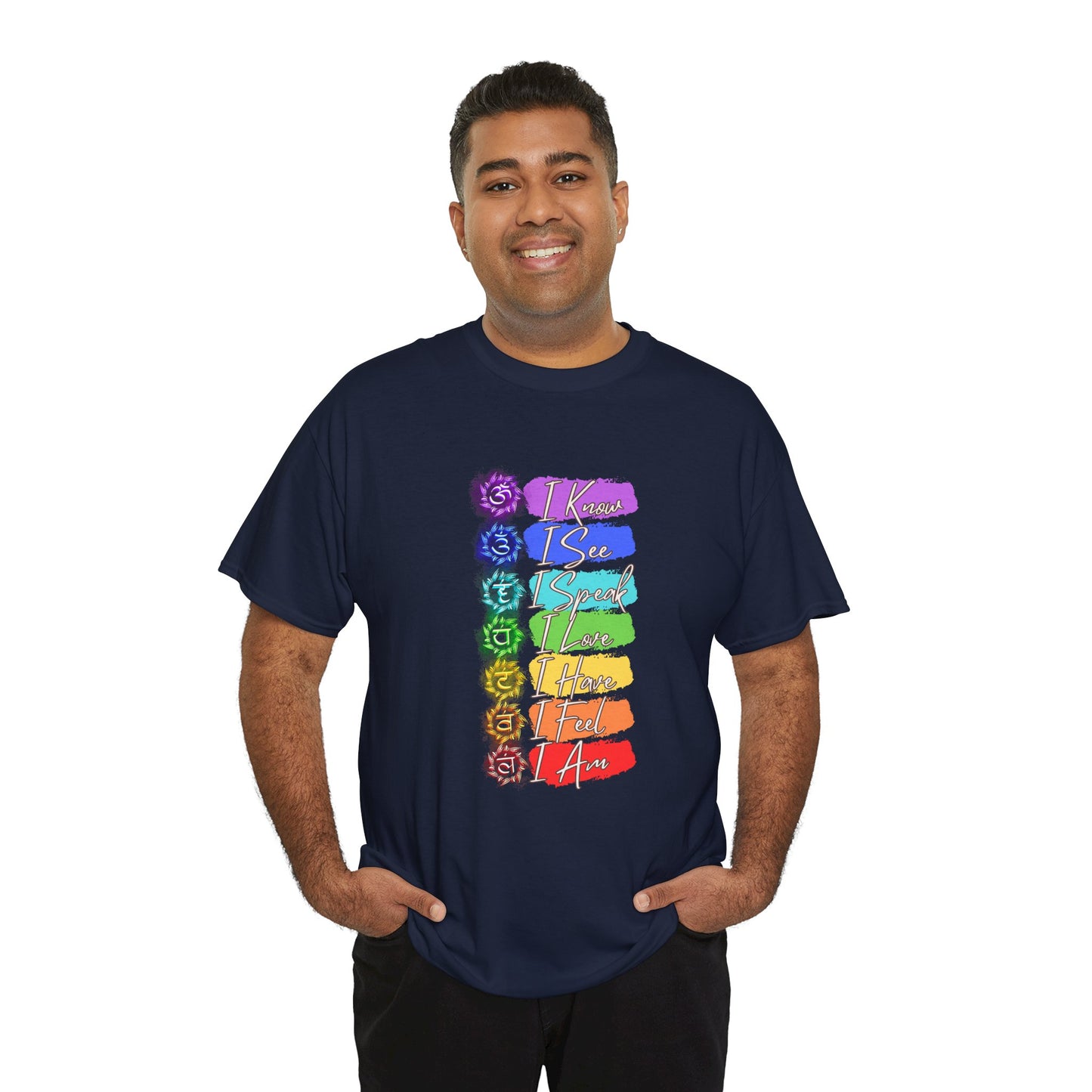 Unisex Heavy Cotton Tee- 7 chakra