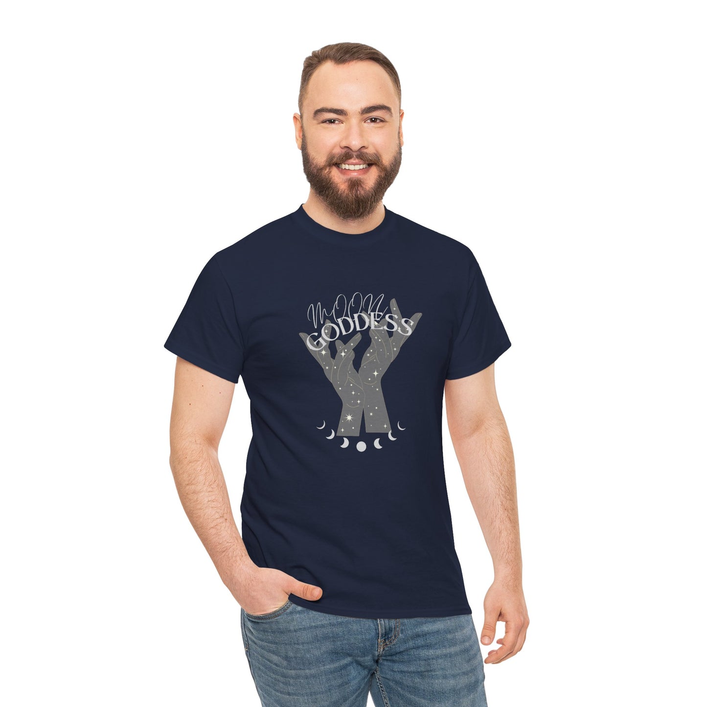 Unisex Heavy Cotton Tee-Moon Goddess 2