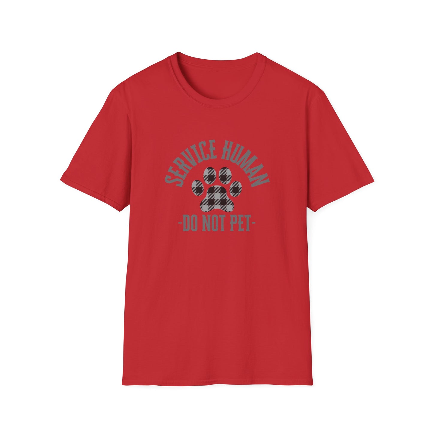Service Human Unisex Softstyle T-Shirt - Do Not Pet - Comfortable Pet Responsibility Tee