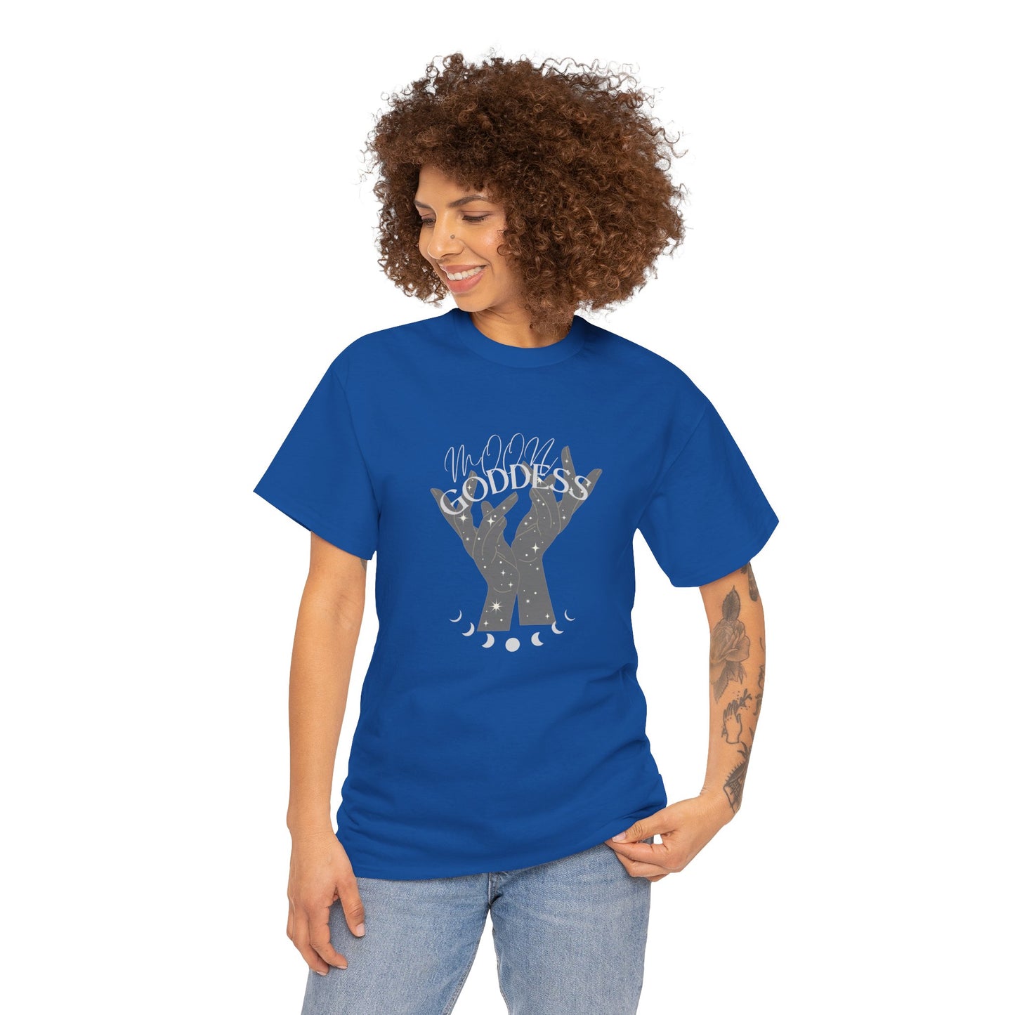 Unisex Heavy Cotton Tee-Moon Goddess 2