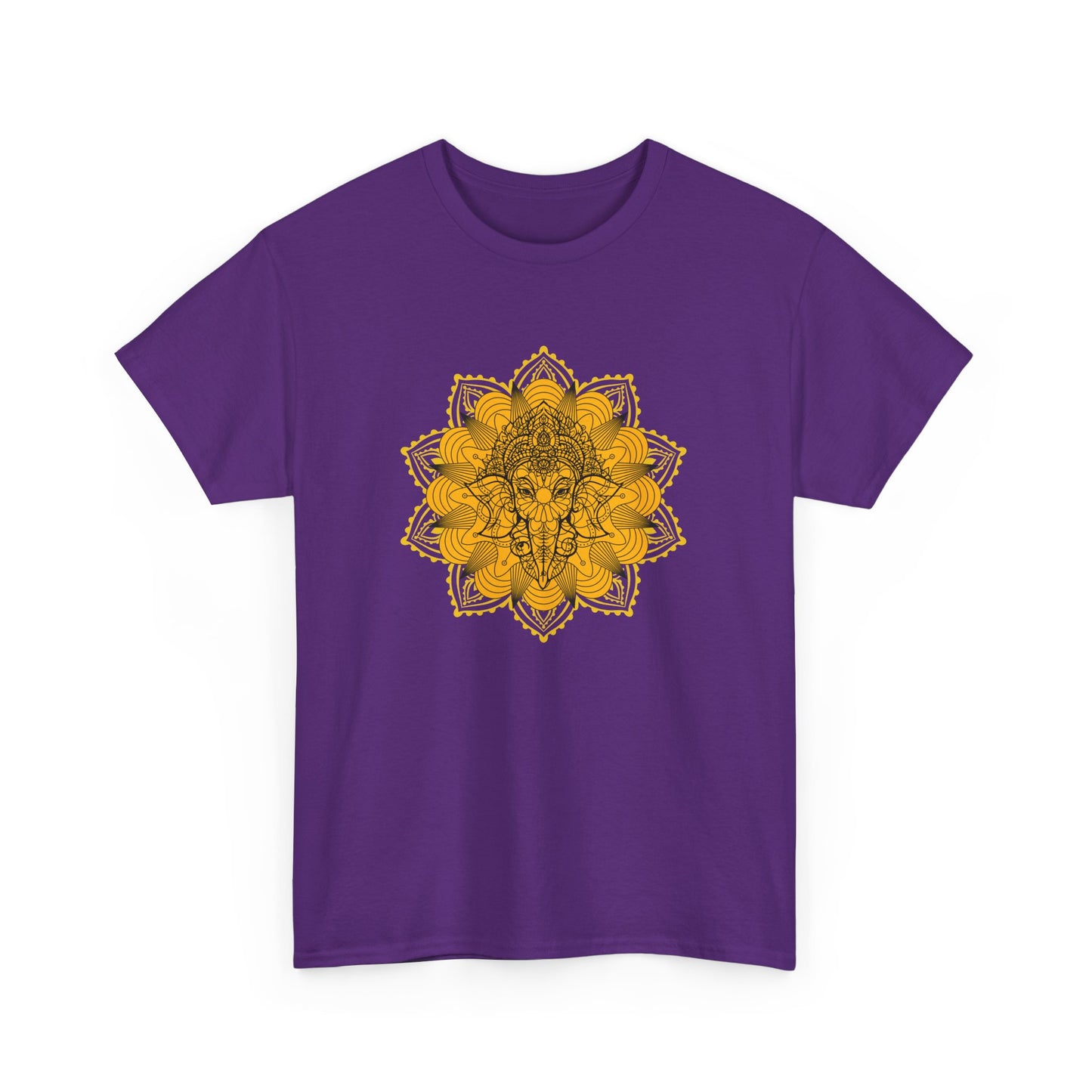Unisex Heavy Cotton Tee-Ganesha Mandala