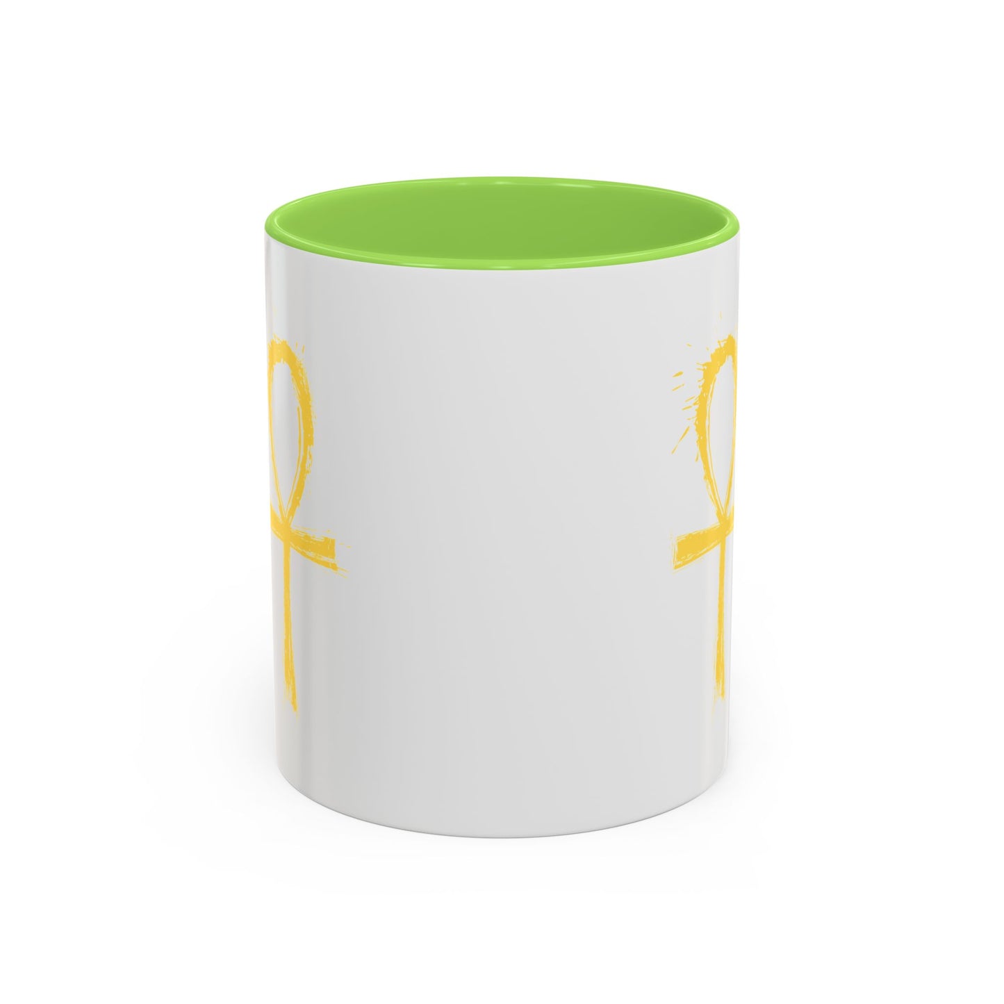 Colorful Mugs, 11oz-Golden Ankh