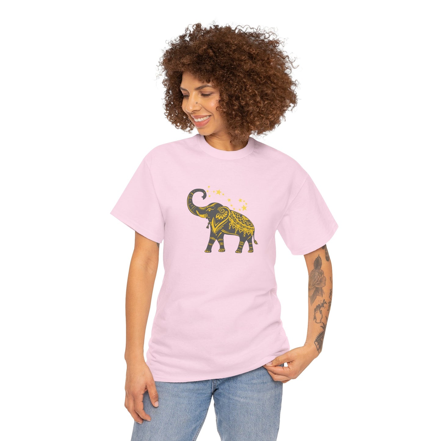 Unisex Heavy Cotton Tee-Lucky Trunk Up