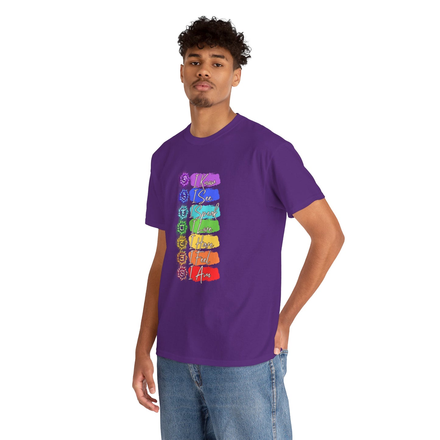 Unisex Heavy Cotton Tee- 7 chakra