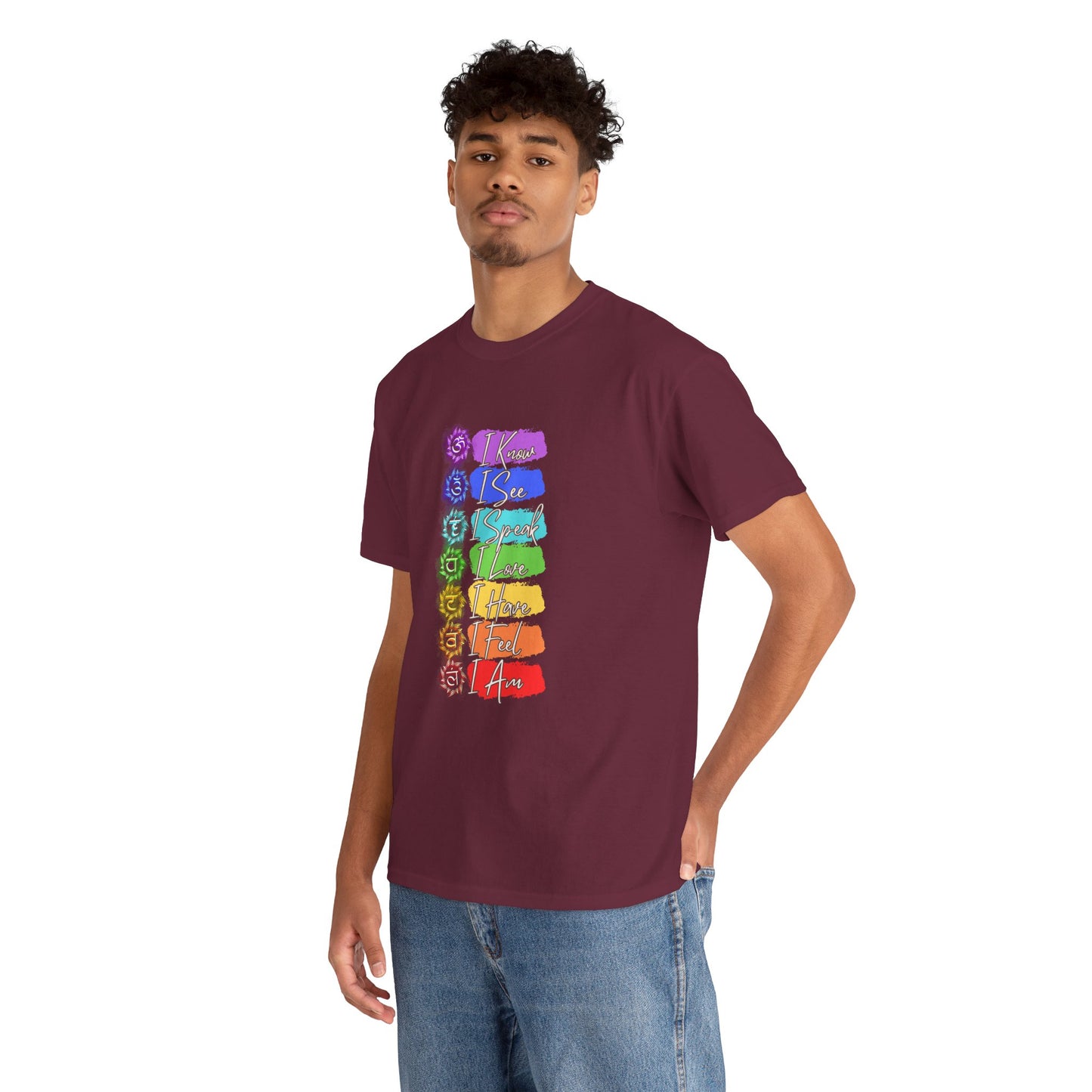 Unisex Heavy Cotton Tee- 7 chakra
