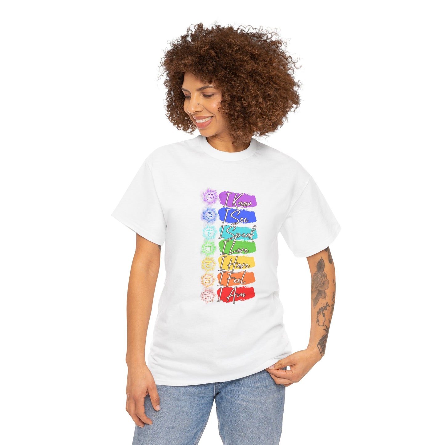 Unisex Heavy Cotton Tee- 7 chakra