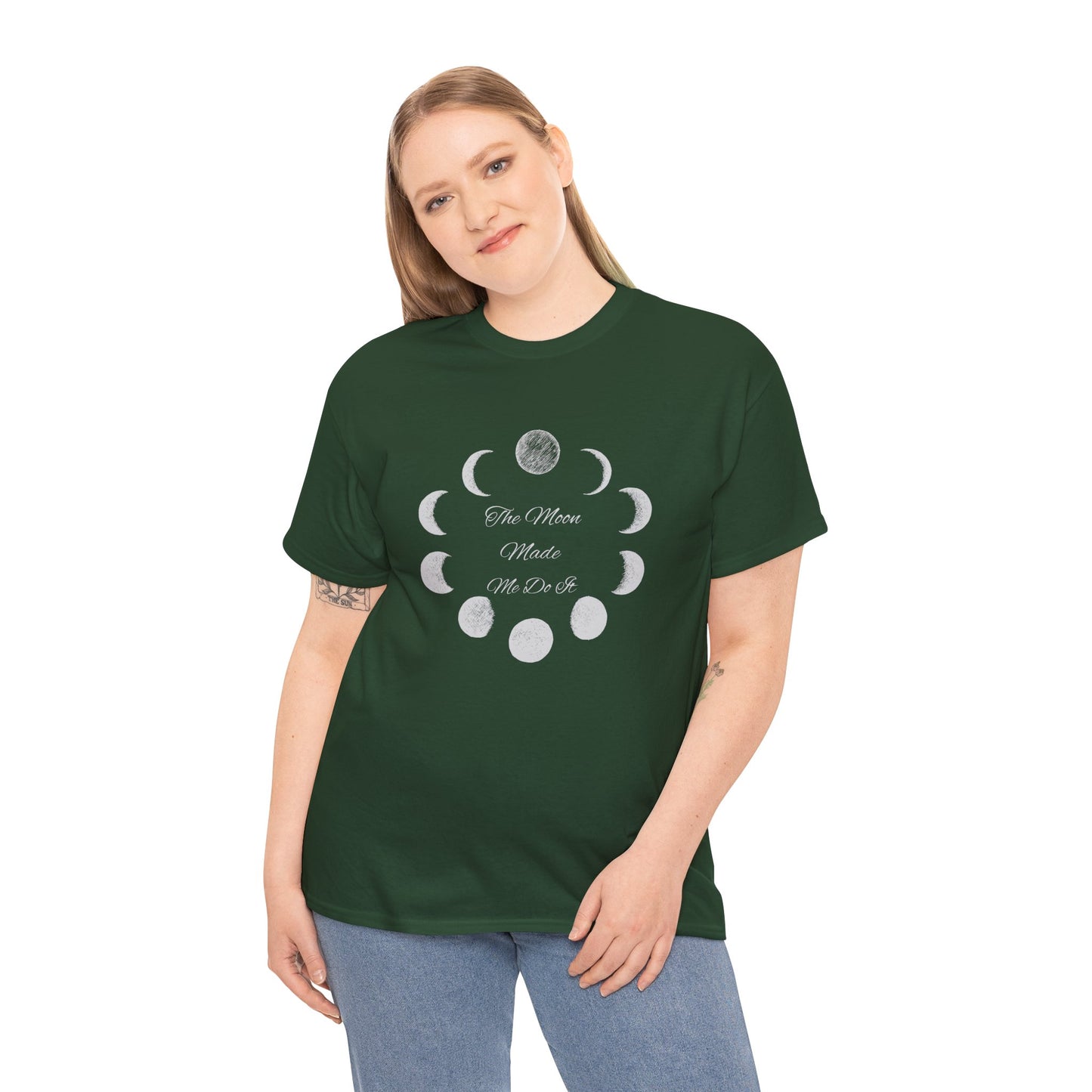 Unisex Heavy Cotton Tee-The Moon Made Me Do It