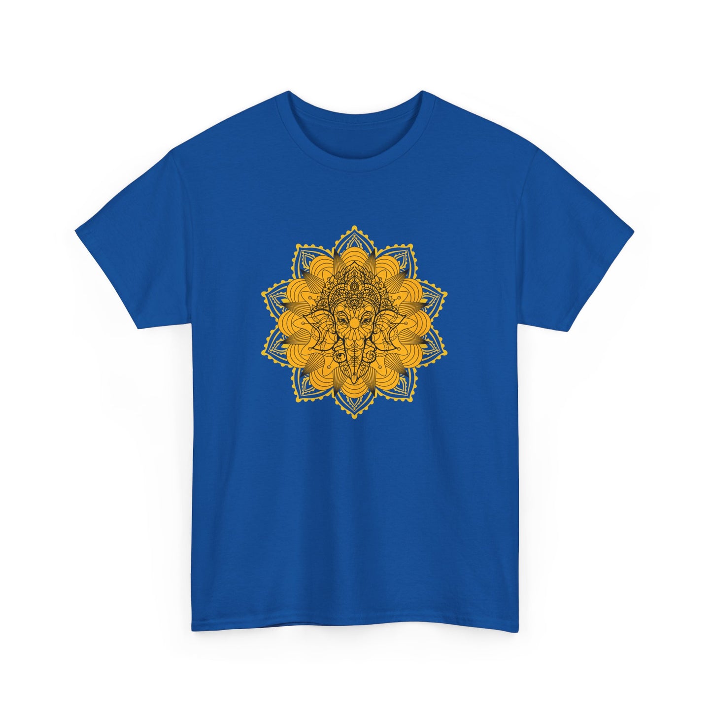 Unisex Heavy Cotton Tee-Ganesha Mandala