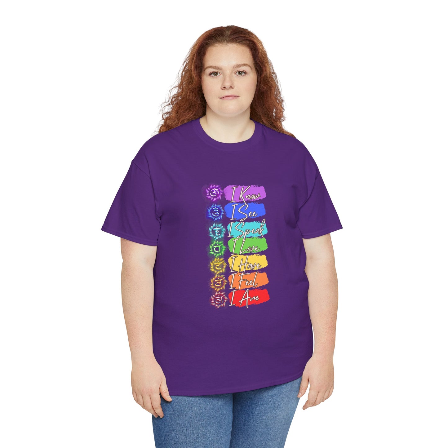 Unisex Heavy Cotton Tee- 7 chakra
