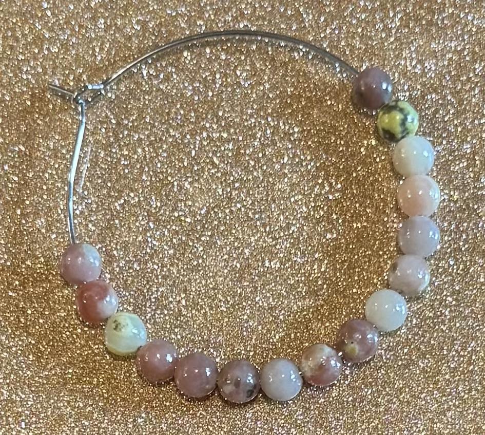 Crystal Beaded Hoop Earrings