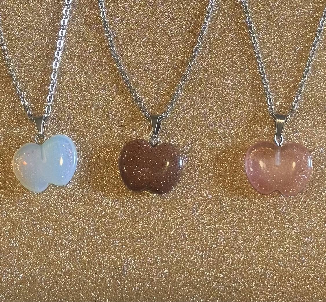 Crystal Apple Necklace