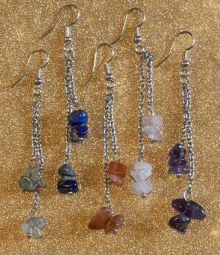 Crystal Chain Dangle Earrings