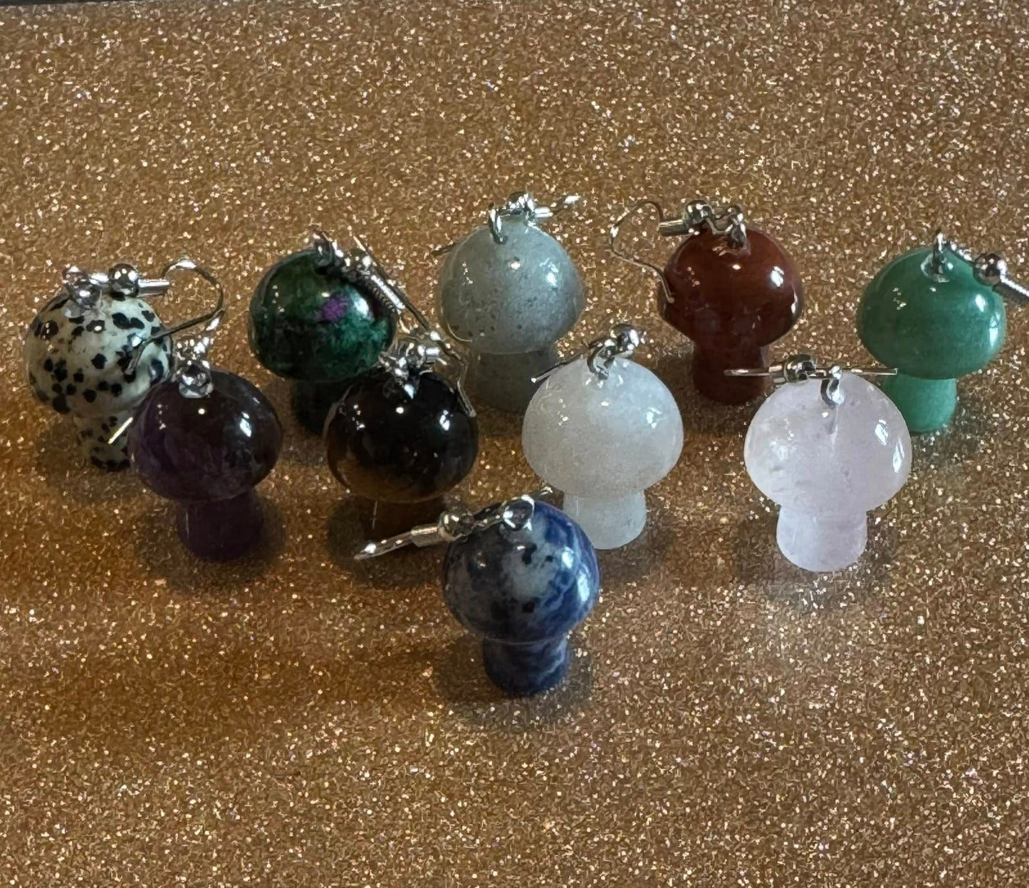 Crystal Mushroom Earrings