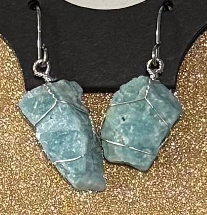 Wire Wrapped Crystal Earrings
