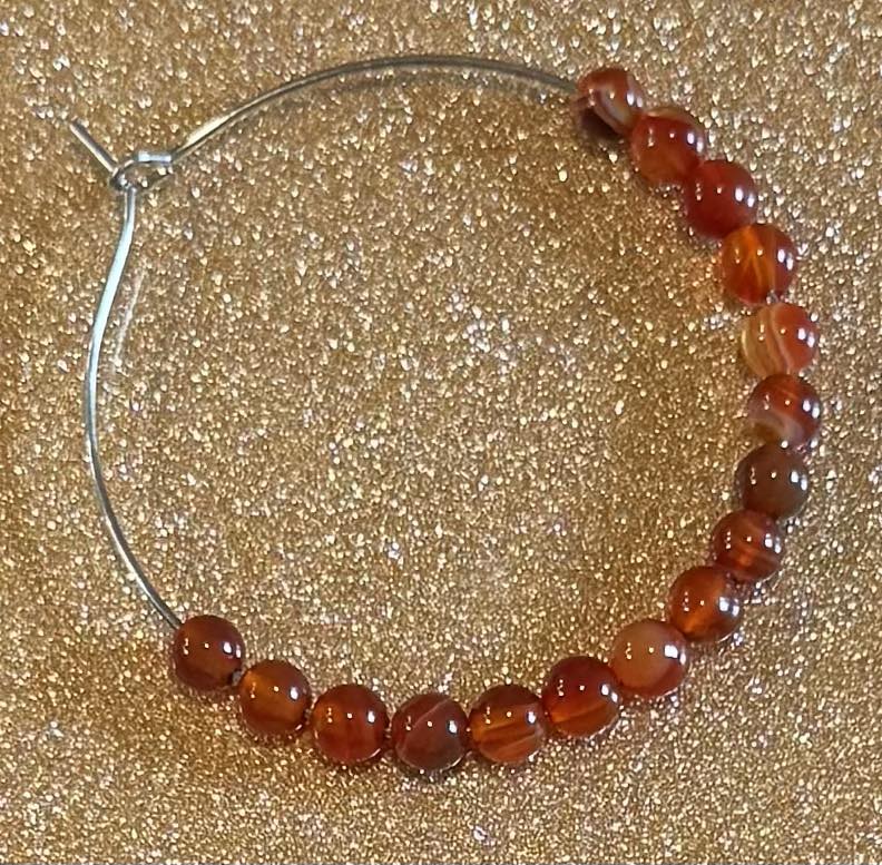 Crystal Beaded Hoop Earrings