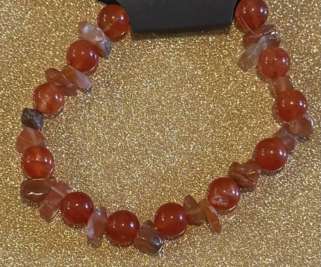Mixed chipped and Beaded Crystal Bracelet