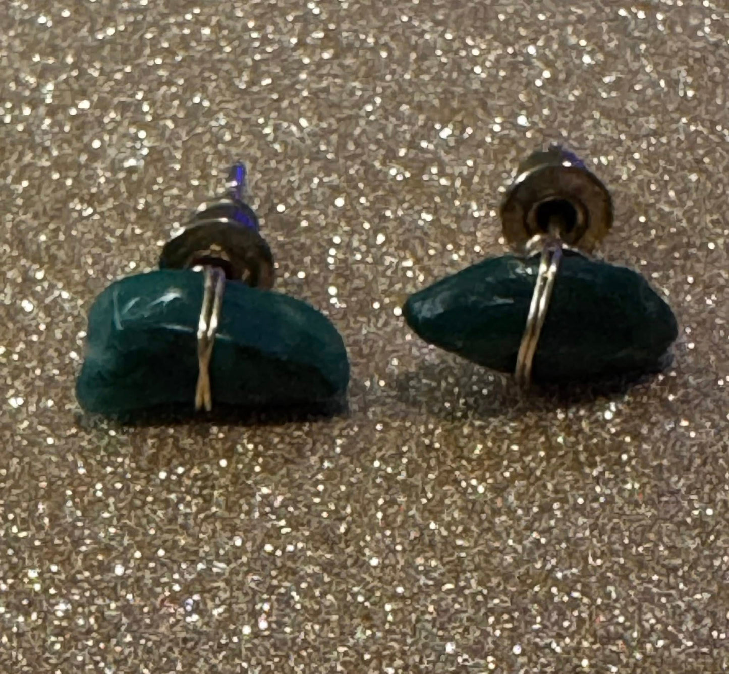 Wire Wrapped Crystal Stud Earrings