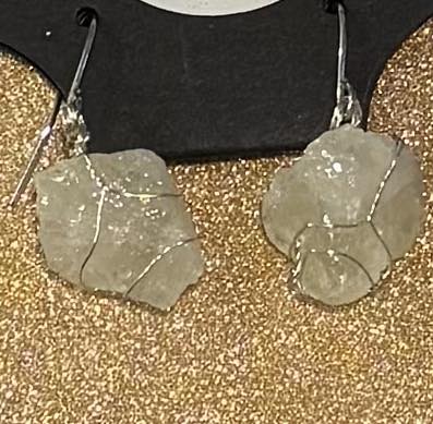 Wire Wrapped Crystal Earrings