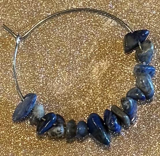 Chipped Crystal Hoop Earrings