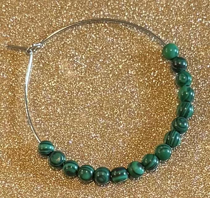 Crystal Beaded Hoop Earrings