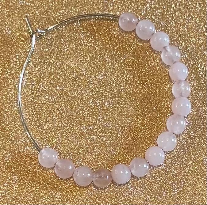 Crystal Beaded Hoop Earrings