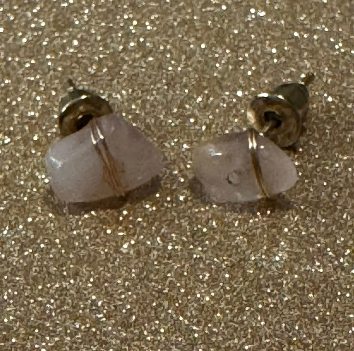 Wire Wrapped Crystal Stud Earrings