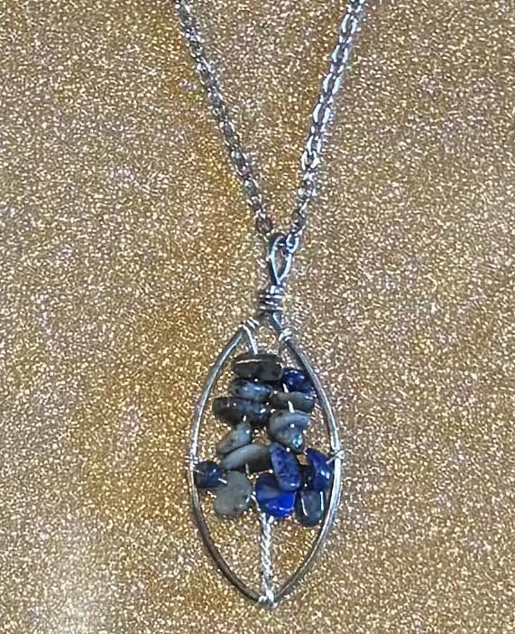 Crystal Oval Tree of Life Necklace