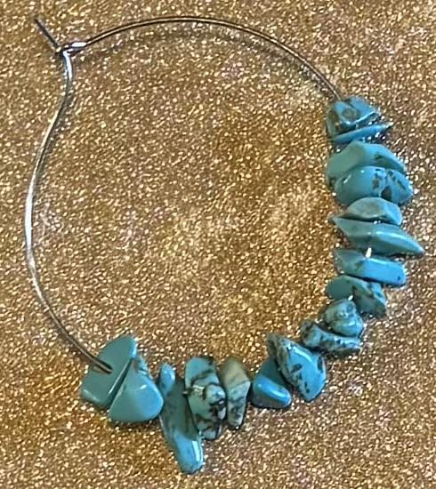 Chipped Crystal Hoop Earrings