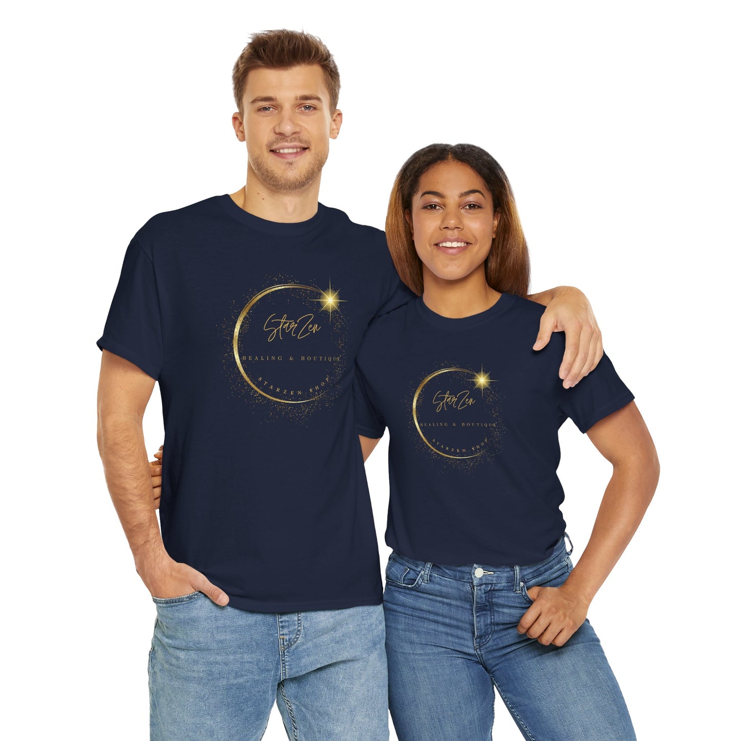 Unisex Heavy Cotton Tee-StarZen Logo