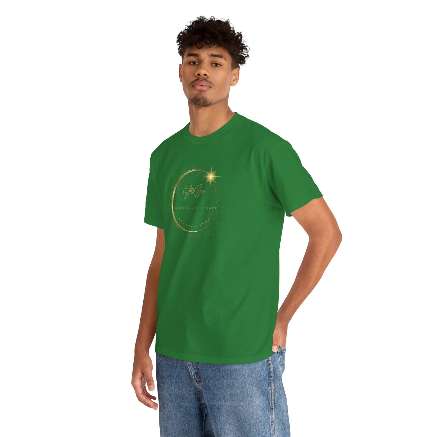 Unisex Heavy Cotton Tee-StarZen Logo