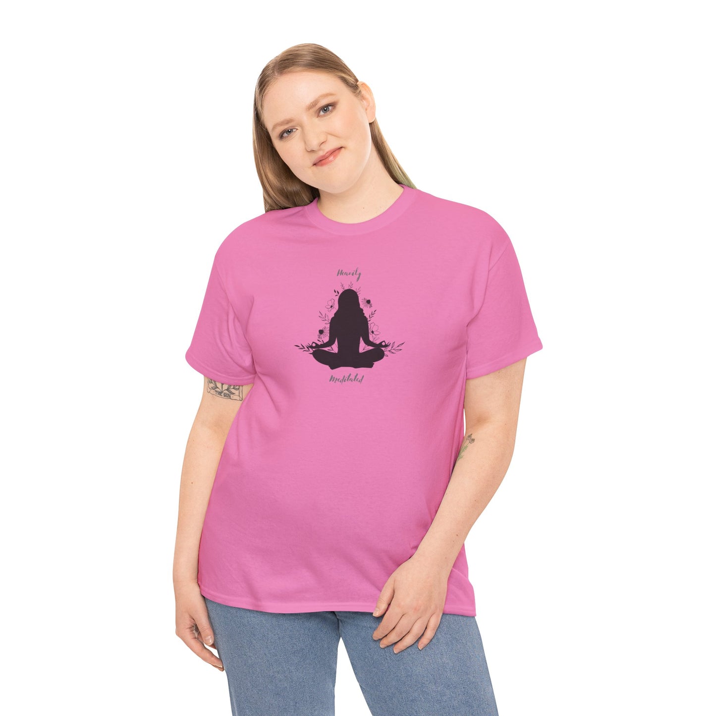 Unisex Heavy Cotton Tee-Heavily Meditated