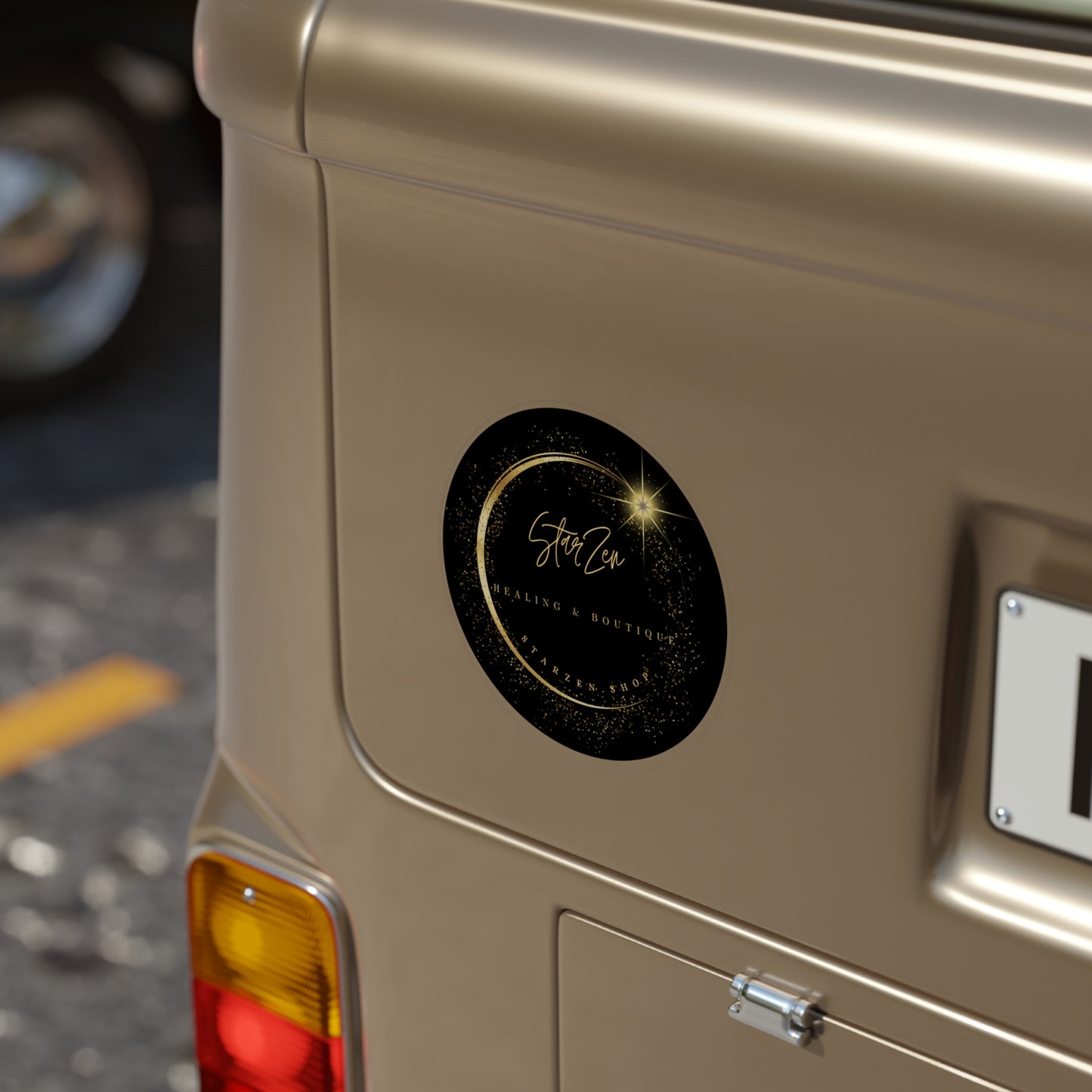 Transparent Outdoor Stickers, Round, starzen