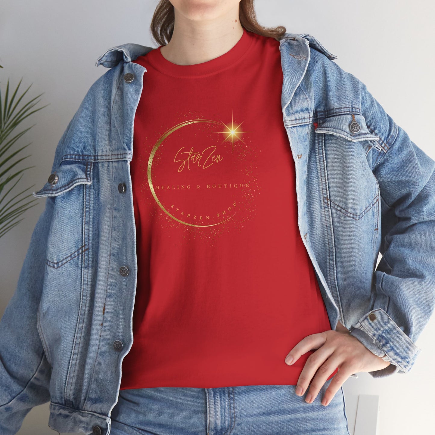 Unisex Heavy Cotton Tee-StarZen Logo