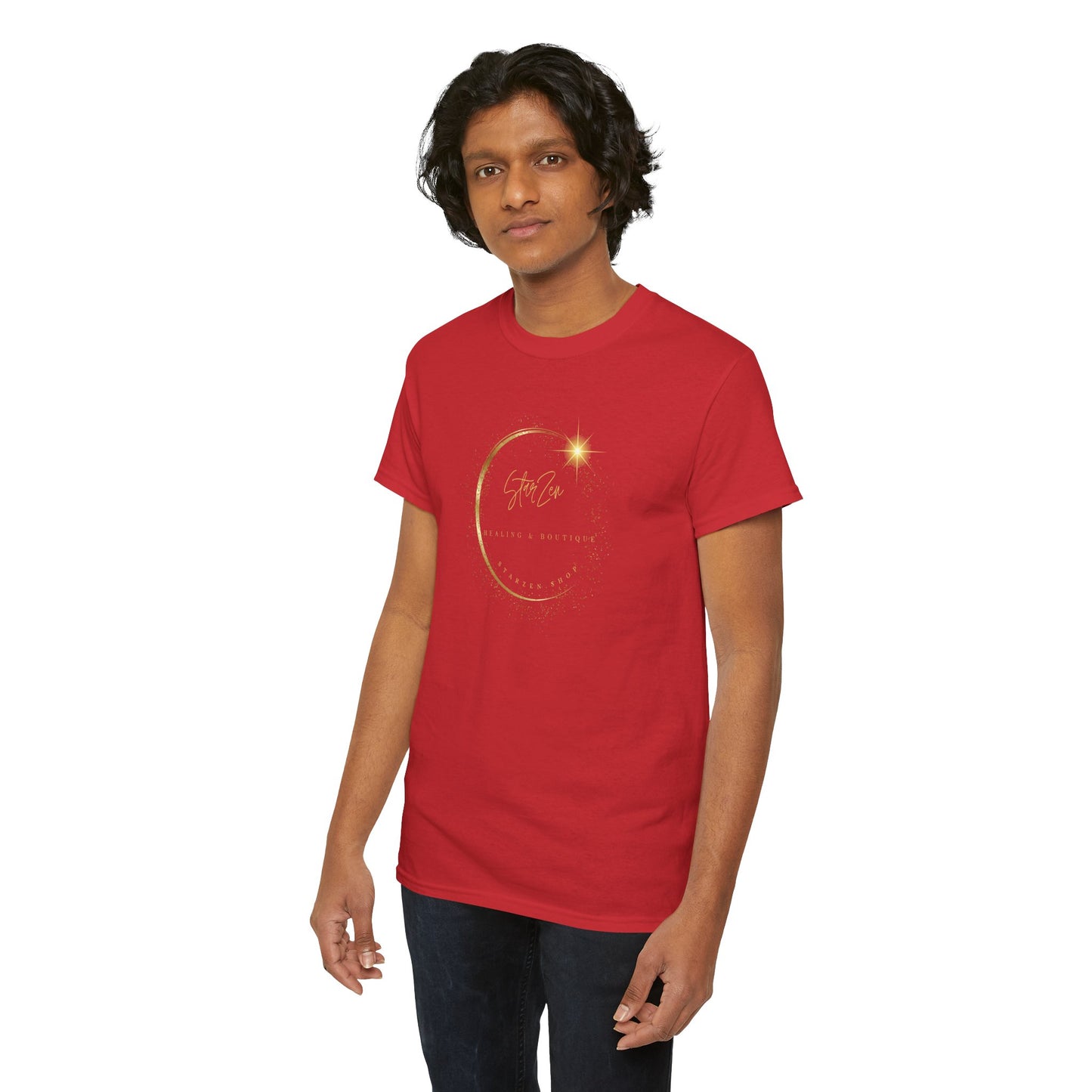 Unisex Heavy Cotton Tee-StarZen Logo