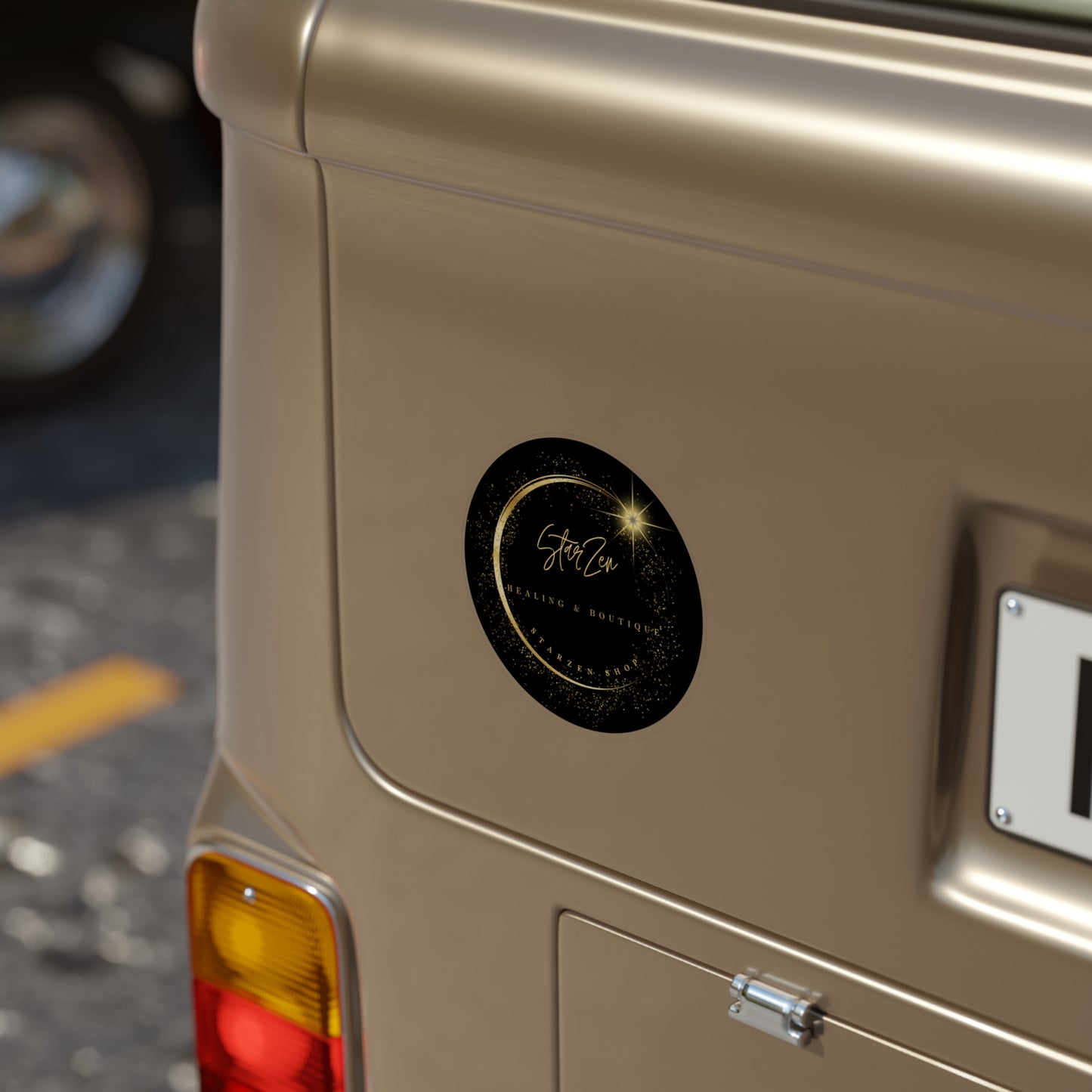 Transparent Outdoor Stickers, Round, starzen