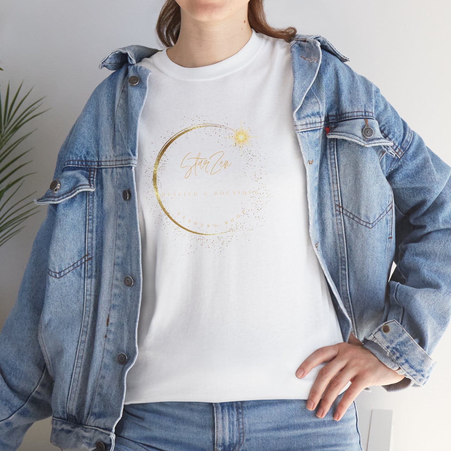 Unisex Heavy Cotton Tee-StarZen Logo