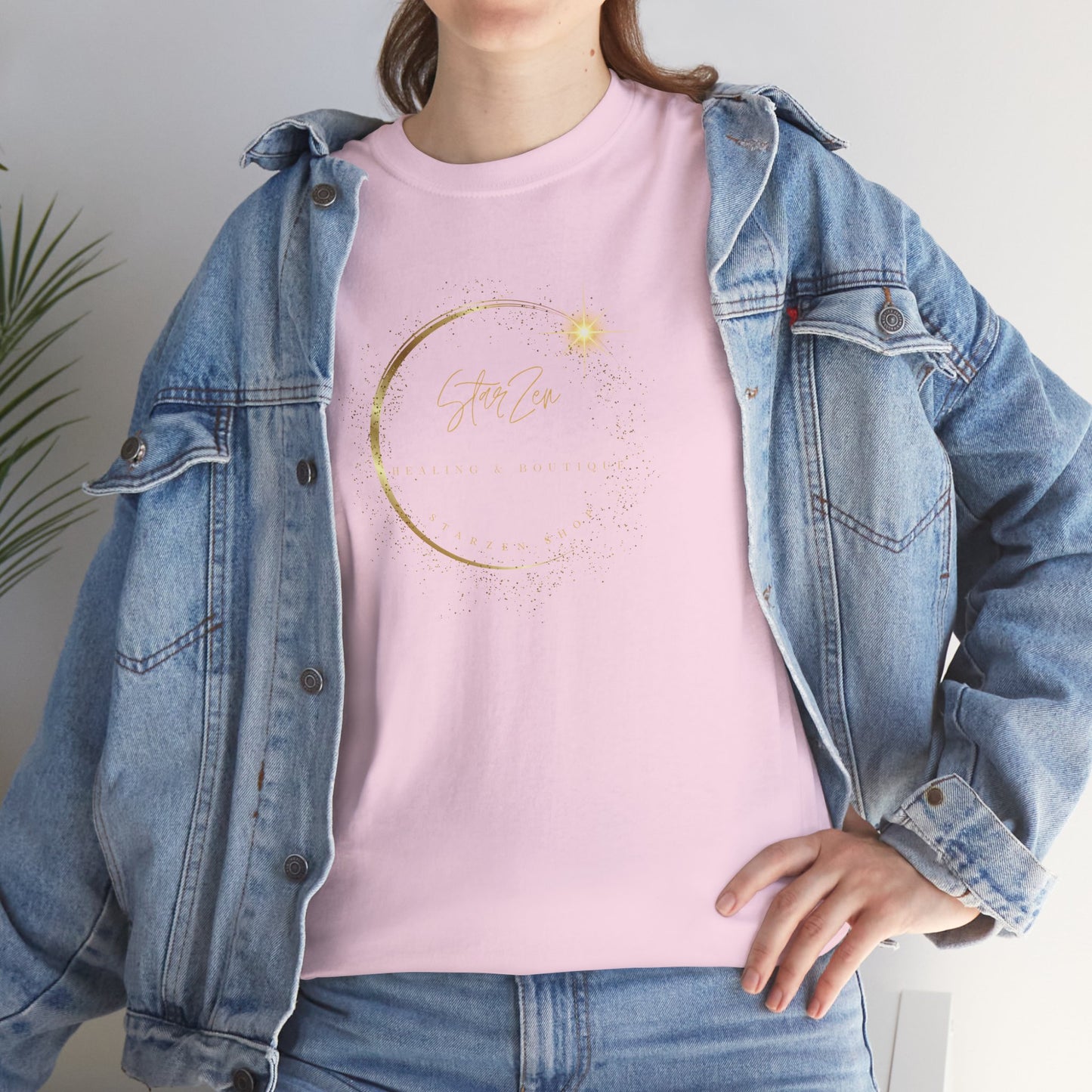 Unisex Heavy Cotton Tee-StarZen Logo