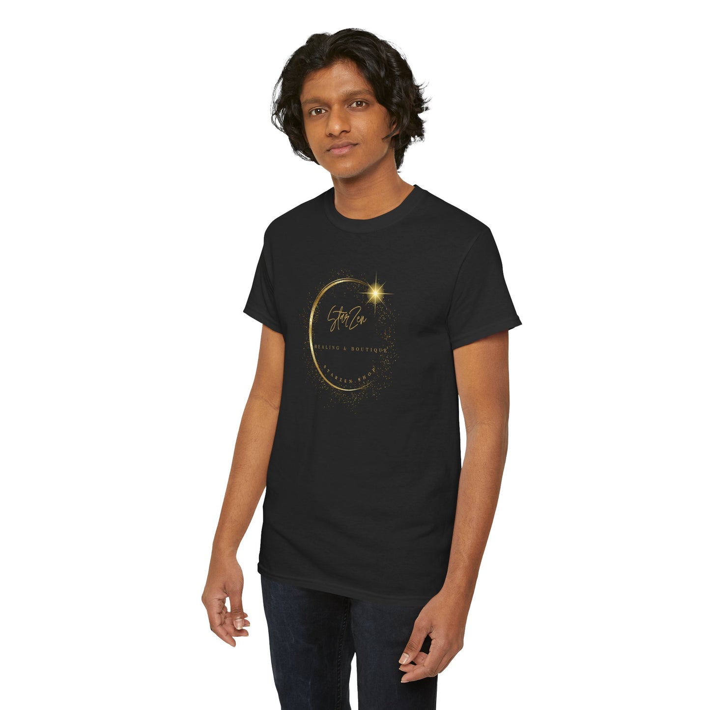 Unisex Heavy Cotton Tee-StarZen Logo