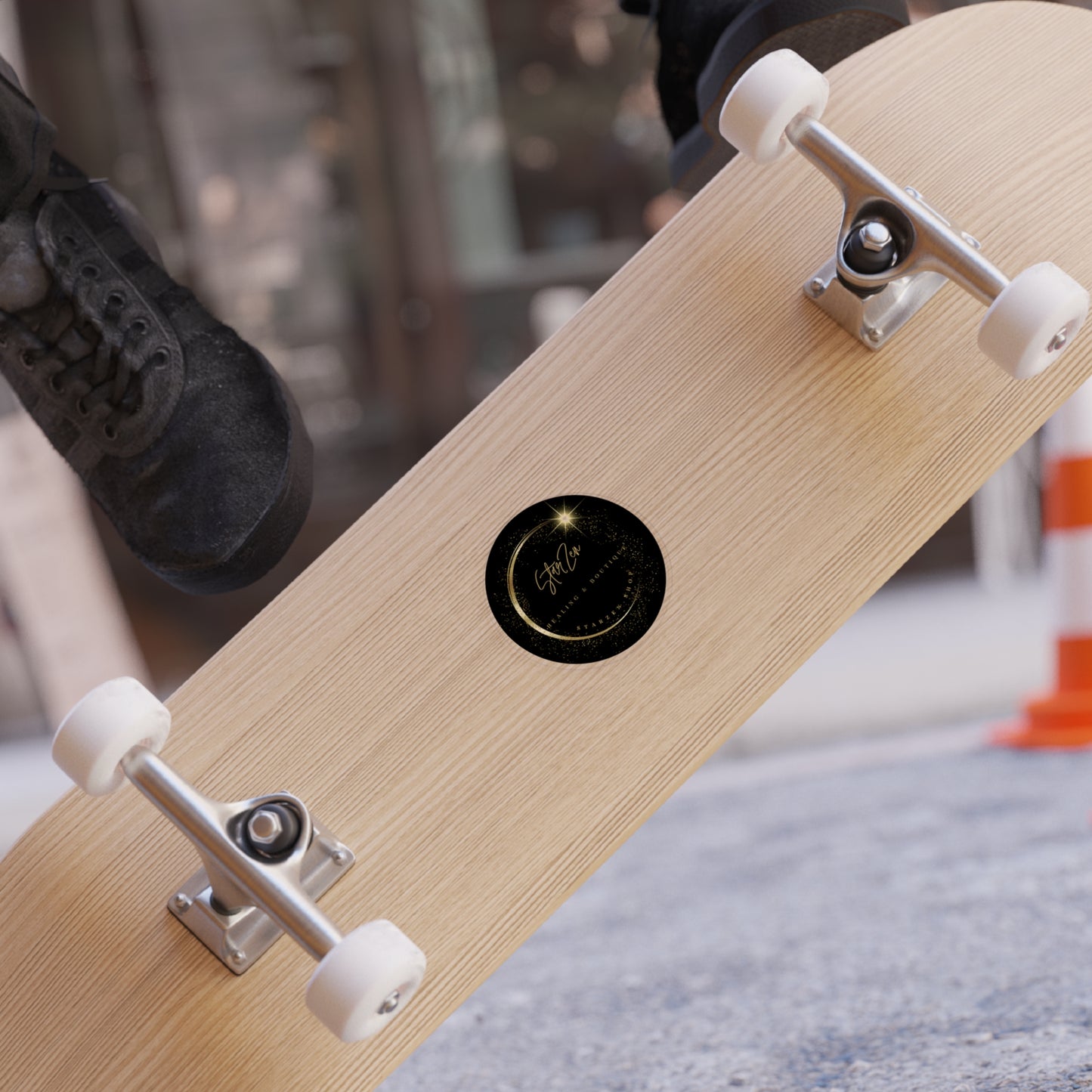 Transparent Outdoor Stickers, Round, starzen