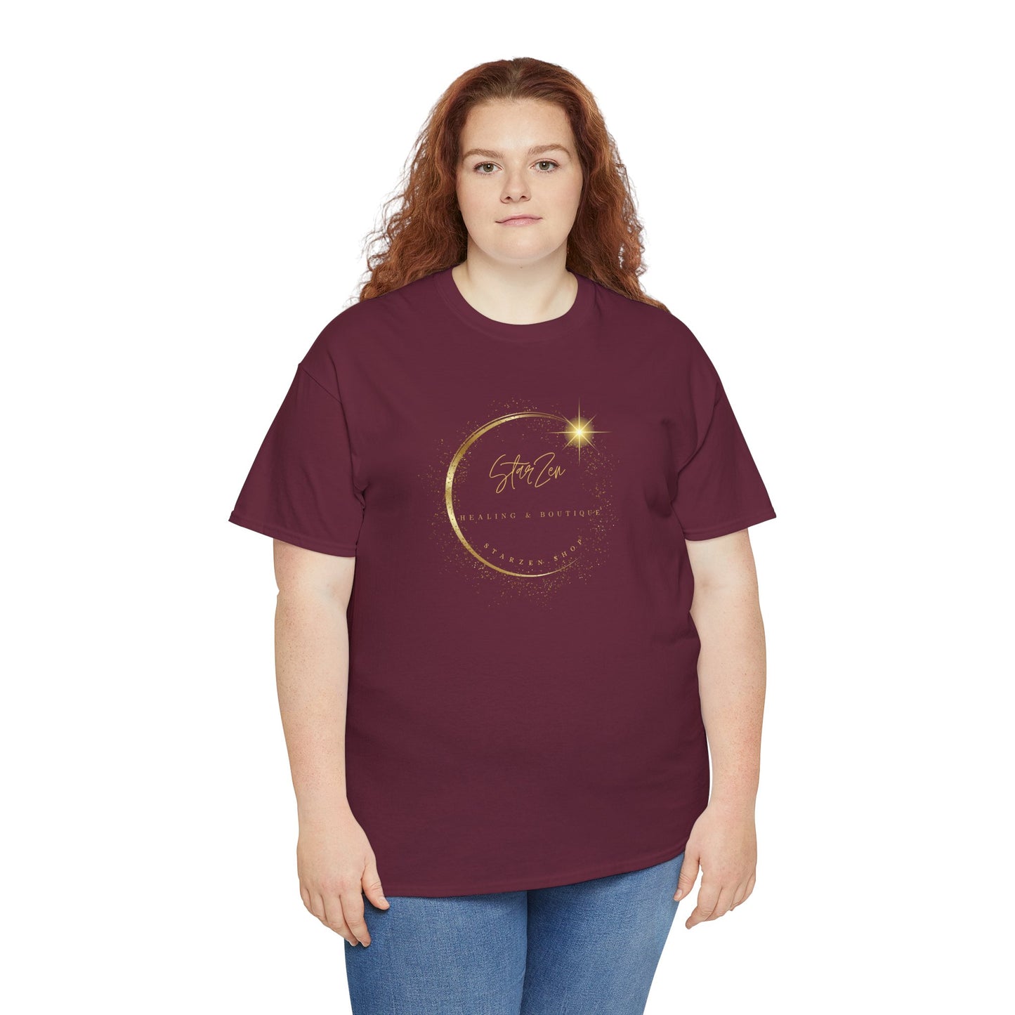 Unisex Heavy Cotton Tee-StarZen Logo