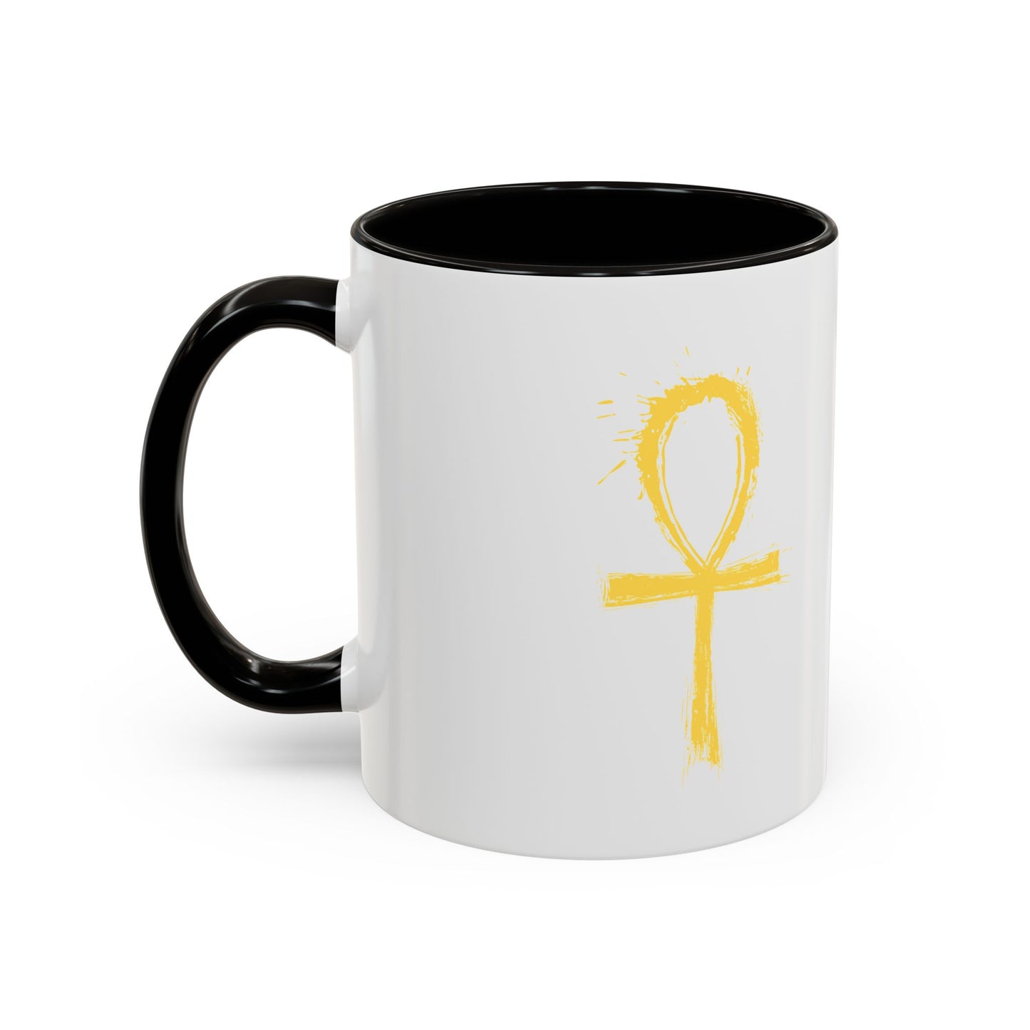 Colorful Mugs, 11oz-Golden Ankh