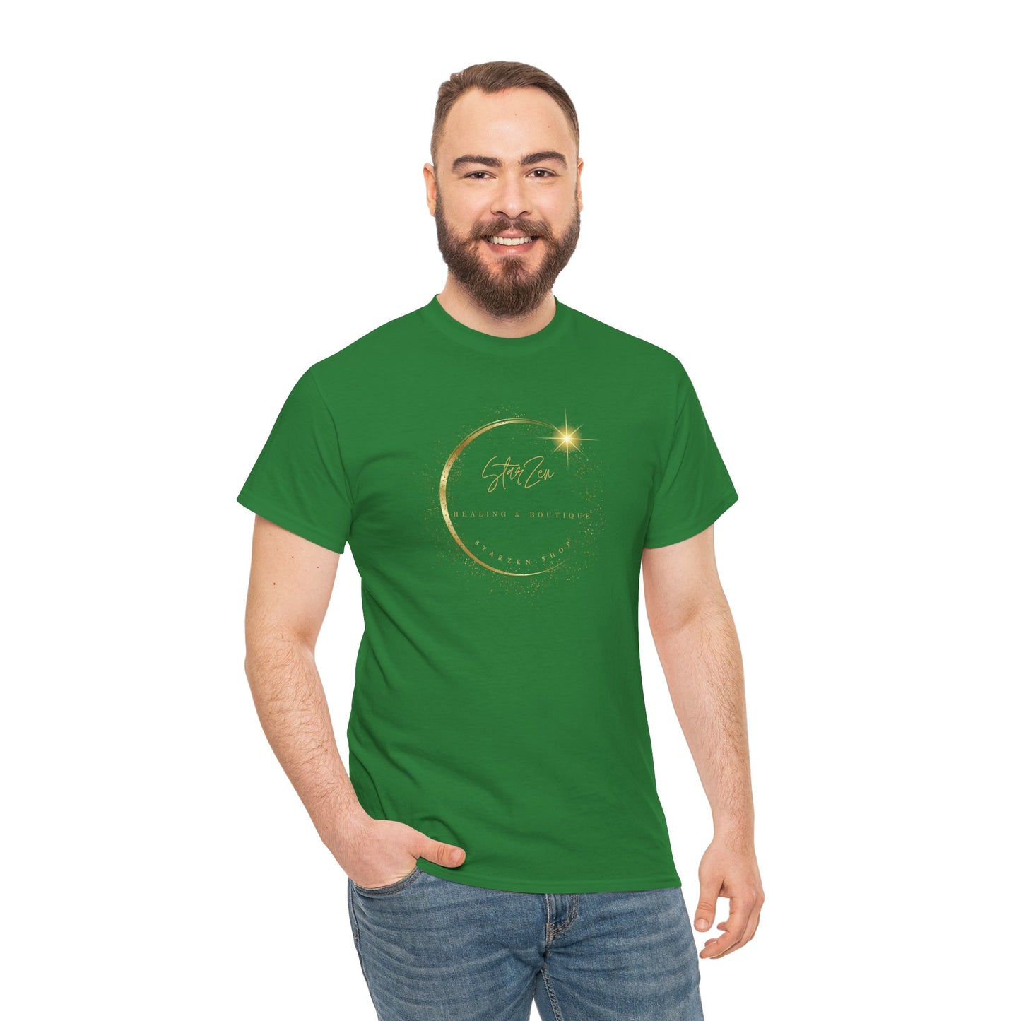 Unisex Heavy Cotton Tee-StarZen Logo