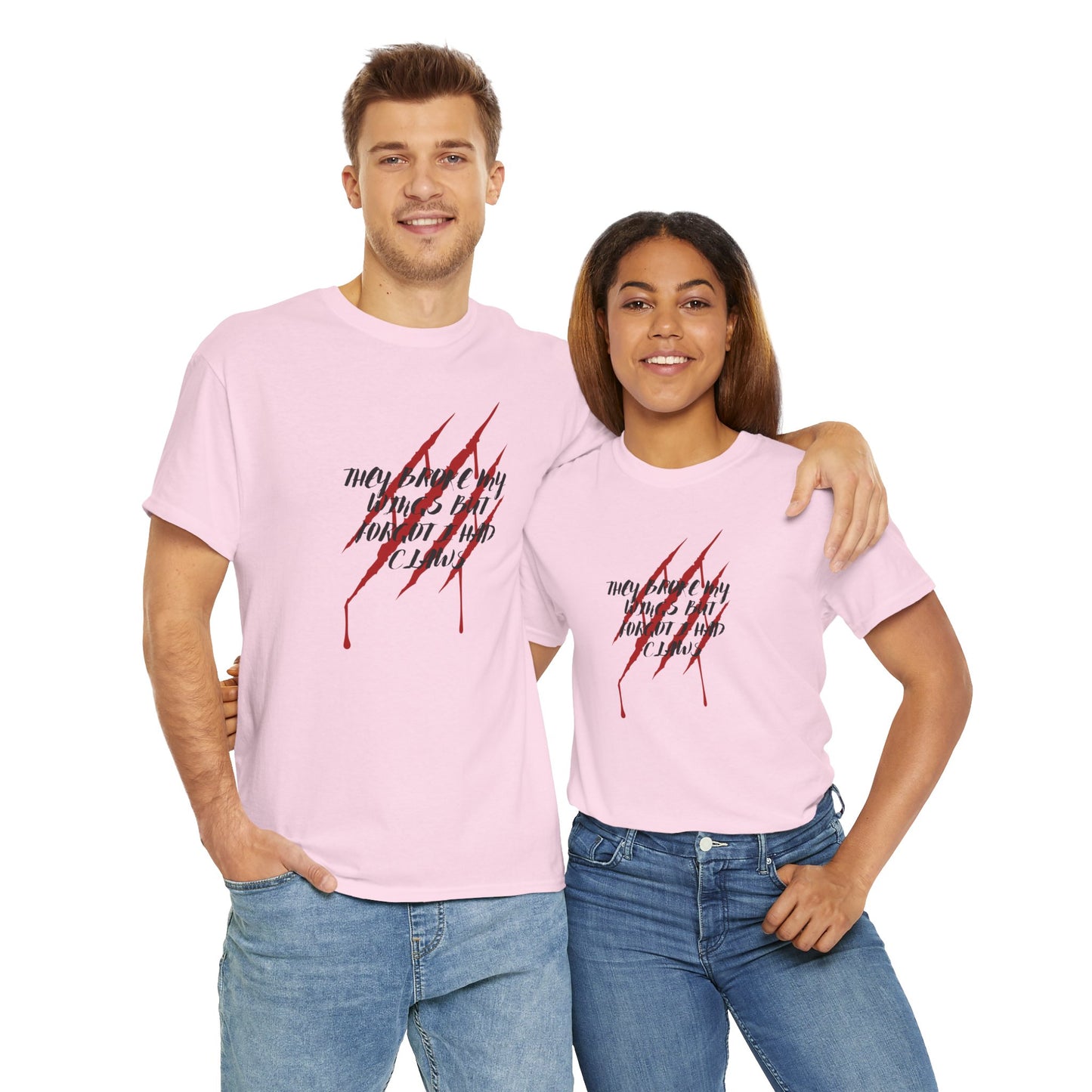 Unisex Heavy Cotton Tee- Broken Wings Claws