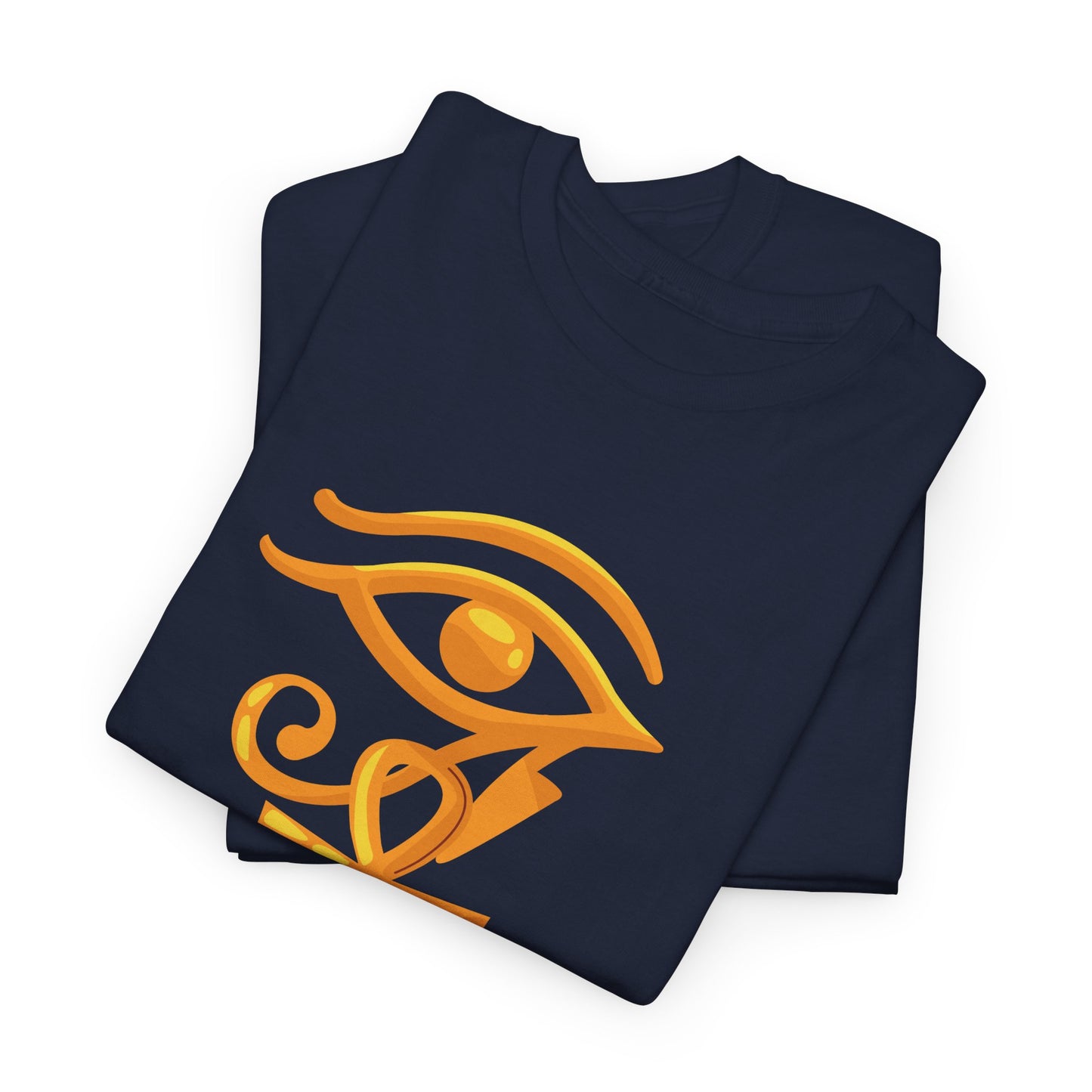 Unisex Heavy Cotton Tee- Eye of Horus Ankh