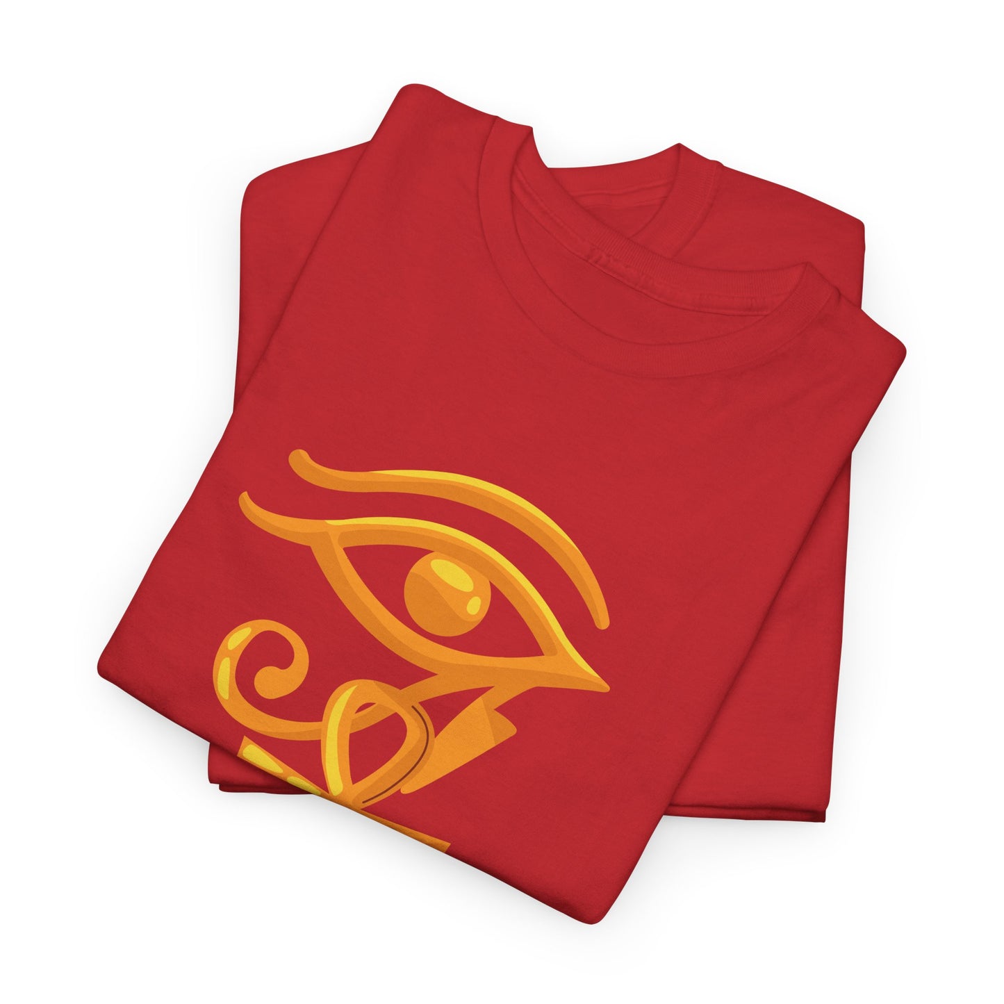 Unisex Heavy Cotton Tee- Eye of Horus Ankh