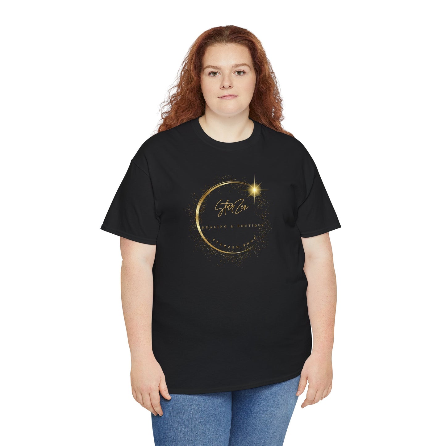 Unisex Heavy Cotton Tee-StarZen Logo